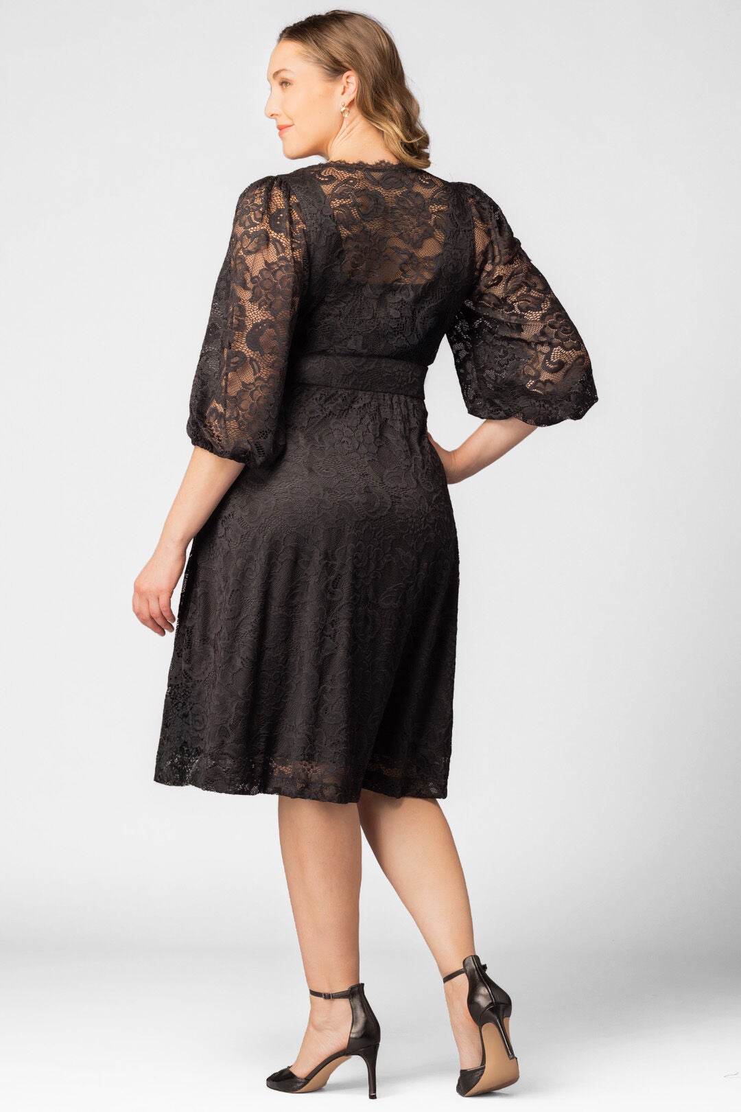 Hepburn Lace Cocktail Dress, Onyx / Black, alternate image number 1