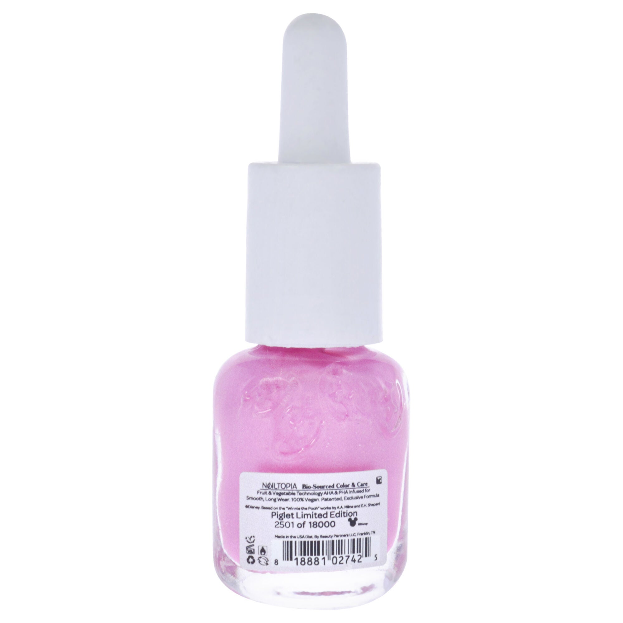 Bio-Sourced Chip Free Nail Lacquer Disney Collection Piglet - Pink Metallic by Nailtopia for Women - 0.169 oz Nail Polish, See Description, alternate image number 1