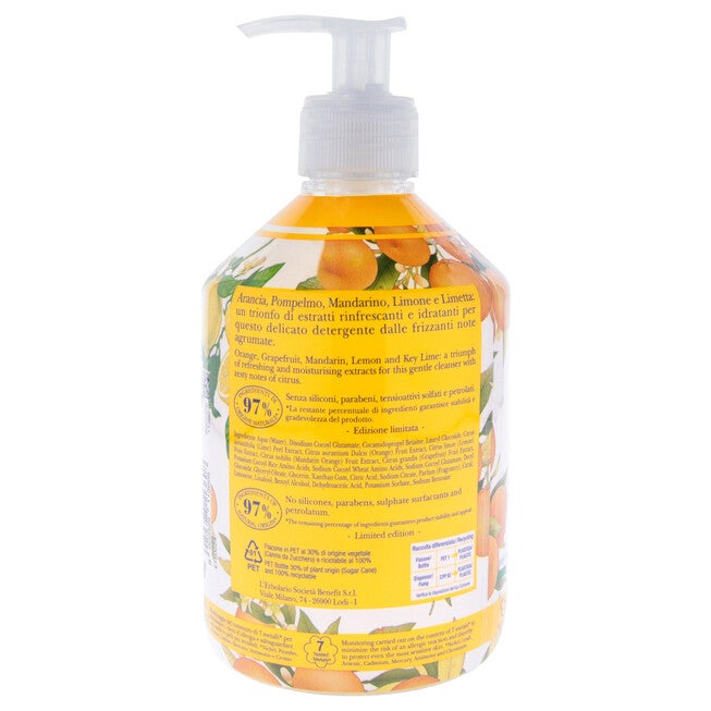 Citrus Fresh Foam Hand and Body Cleanser by LErbolario for Unisex - 16.5 oz Cleanser, See Description, alternate image number 1