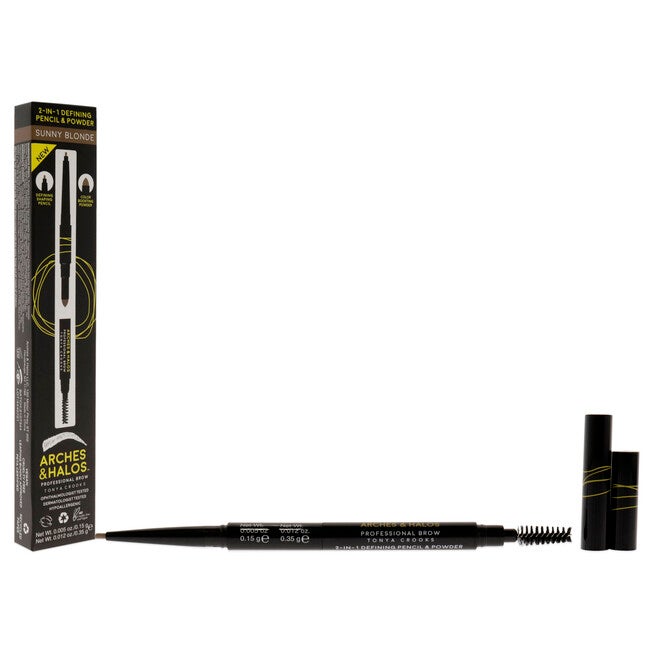 2-in-1 Defining Eyebrow Pencil and Powder - Sunny Blonde by Arches and Halos for Women - 0.017 oz Makeup, See Description, alternate image number 1