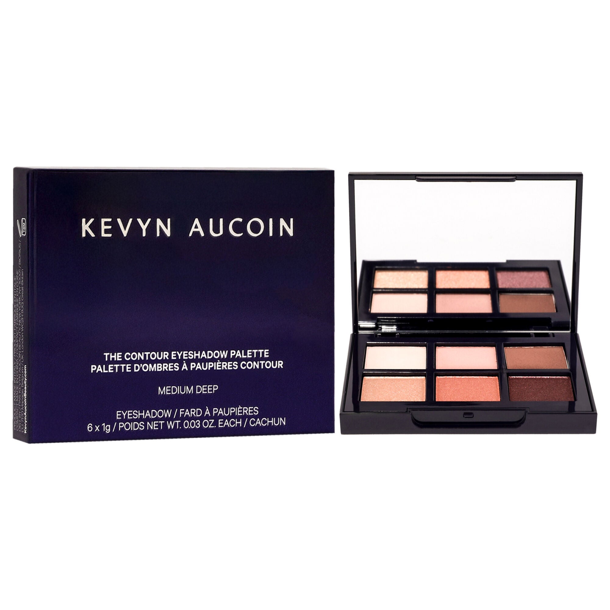 The Contour Eyeshadow Palette - Medium Deep by Kevyn Aucoin for Women - 0.18 oz Eye Shadow, Multi, alternate image number 1