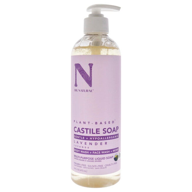 Castile Liquid Soap - Lavender by Dr. Natural for Unisex - 16 oz Soap, See Description, hi-res image number 0