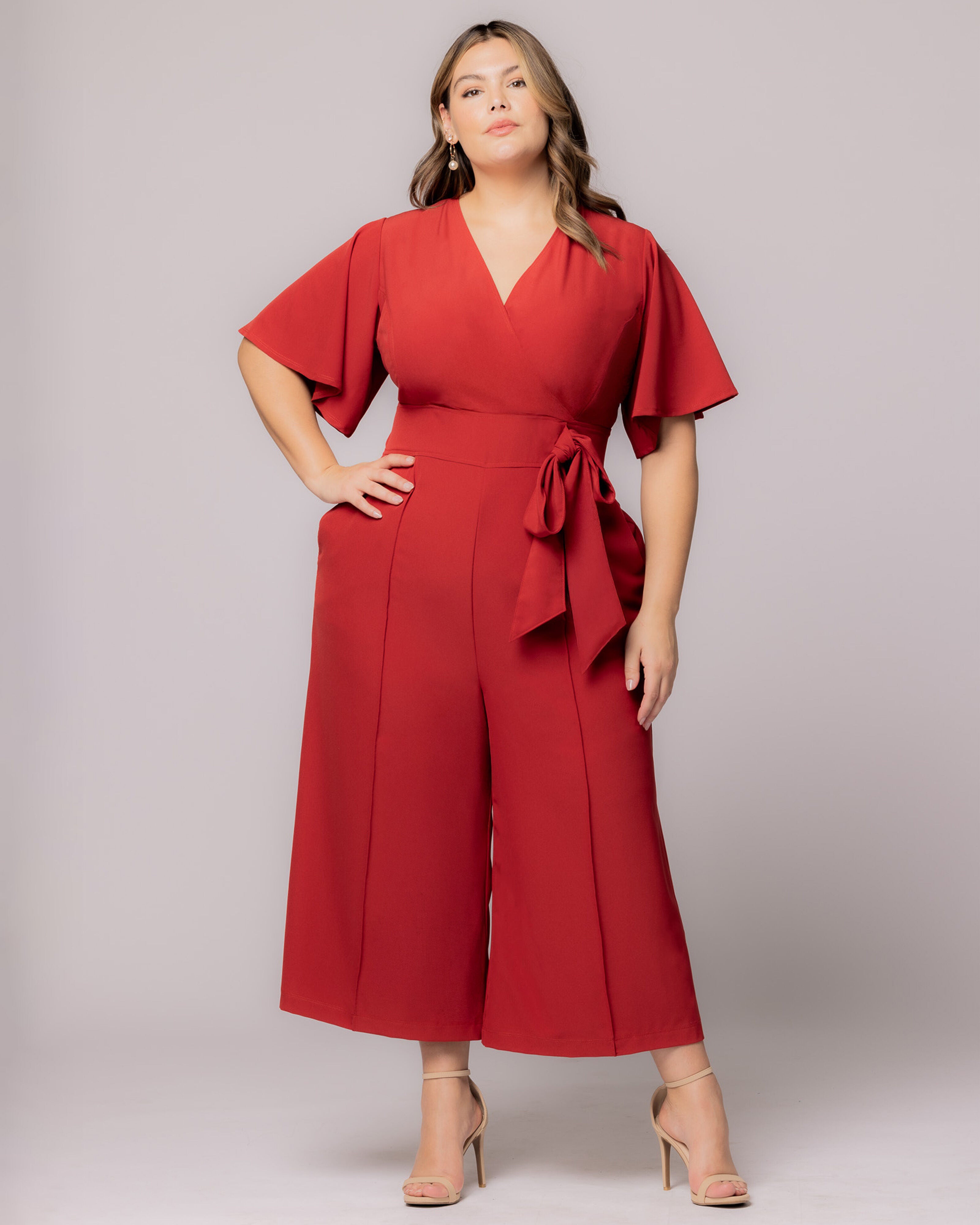 Evelyn Cropped Jumpsuit, PAPRIKA / Red, alternate image number 4