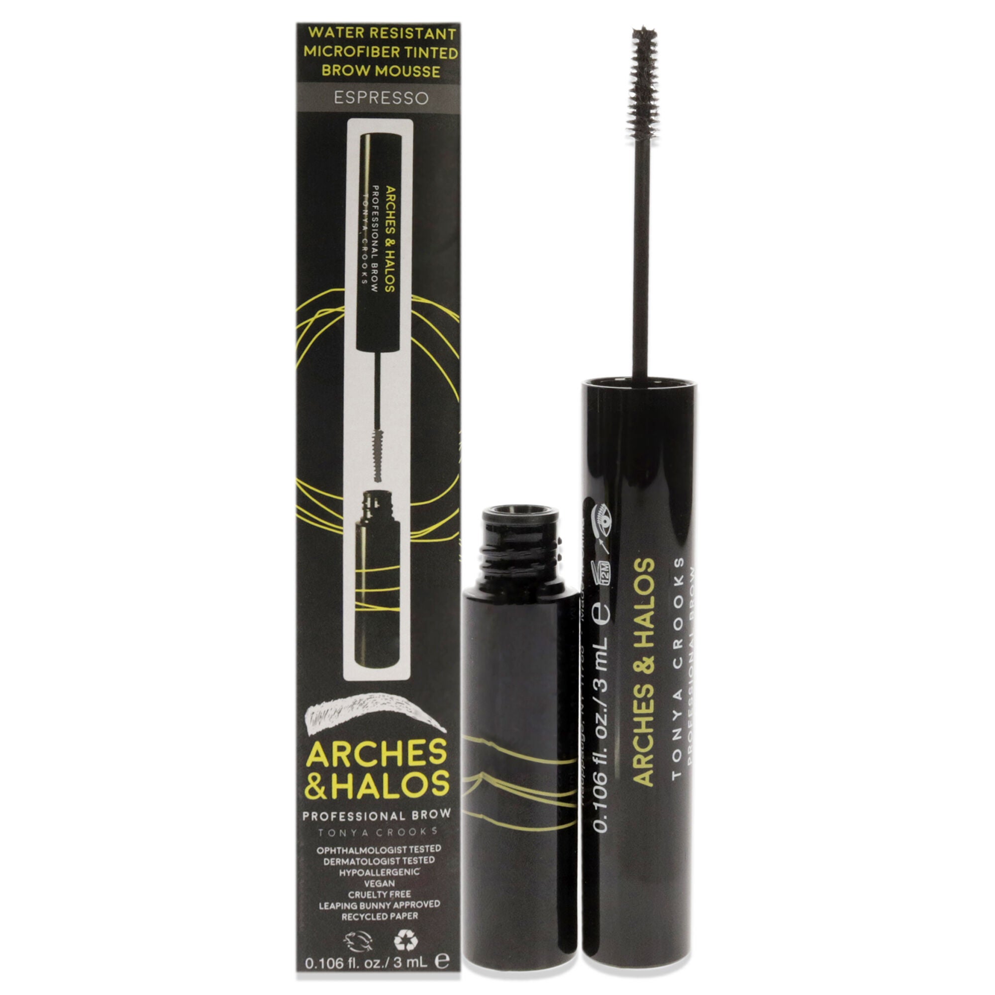 Microfiber Tinted Brow Mousse - Espresso by Arches and Halos for Women - 0.106 oz Mousse, See Description, hi-res image number 0