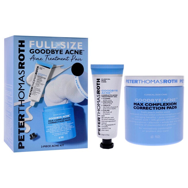 Goodbye Acne Treatment Pair by Peter Thomas Roth for Women - 2 Pc 1.7oz Complete Acne Treatment Gel, 60 Max Complexion Correction Pads, See Description, alternate image number 2