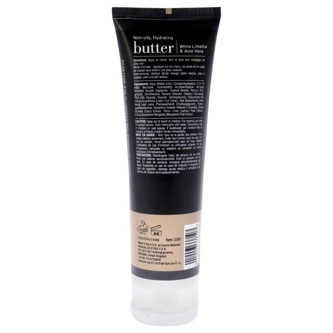 Butter - White Limetta and Aloe Vera by Cuccio Naturale for Unisex - 4 oz Body Cream, See Description, alternate image number 1