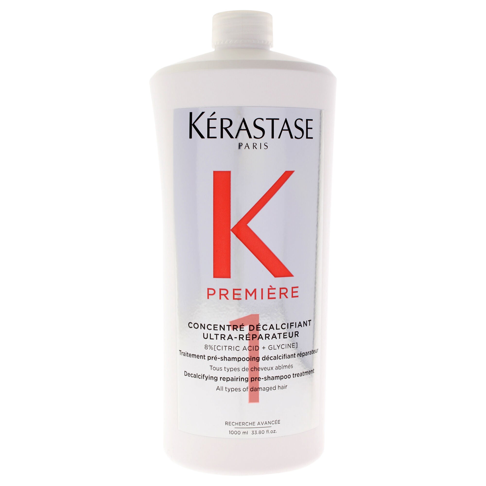 Premiere Decalcifying Repairing Pre-Shampoo Treatment by Kerastase for Unisex - 33.8 oz Treatment, Clear, hi-res image number 0