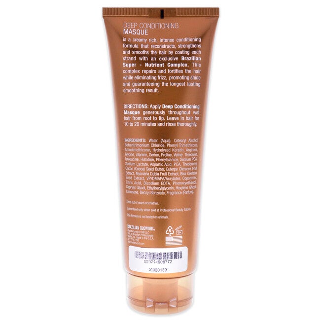 Acai Deep Conditioning Masque by Brazilian Blowout for Unisex - 8 oz Masque, , alternate image number null