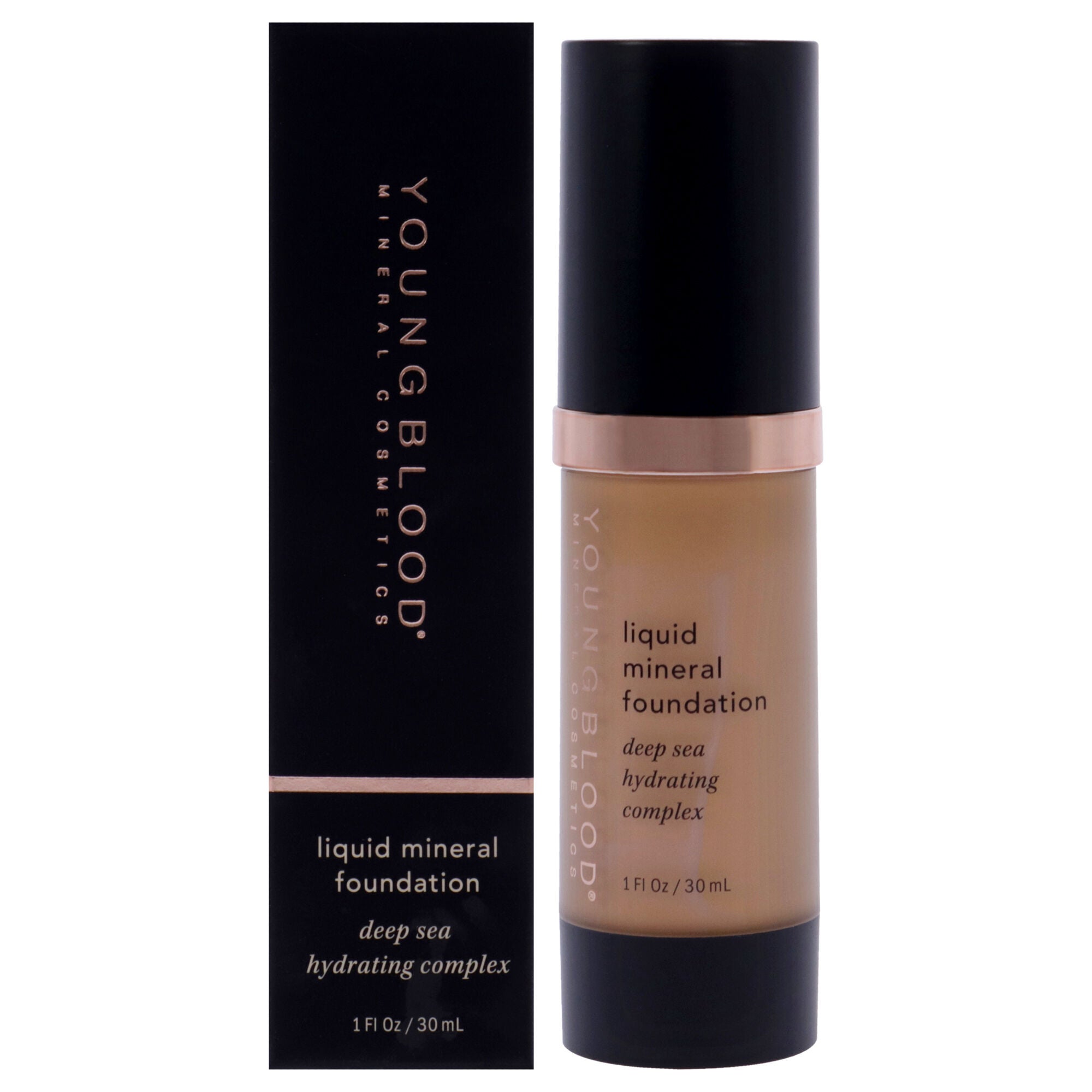 Liquid Mineral Foundation - Nutmeg by Youngblood for Women - 1 oz Foundation, See Description, hi-res image number 0
