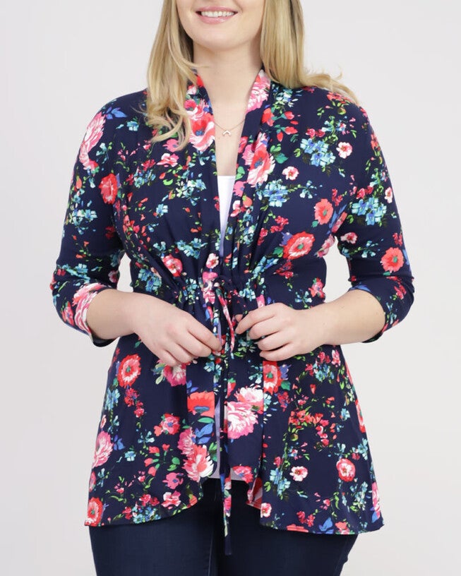 Lori Print Cardigan, BlueNavyPink, hi-res image number null