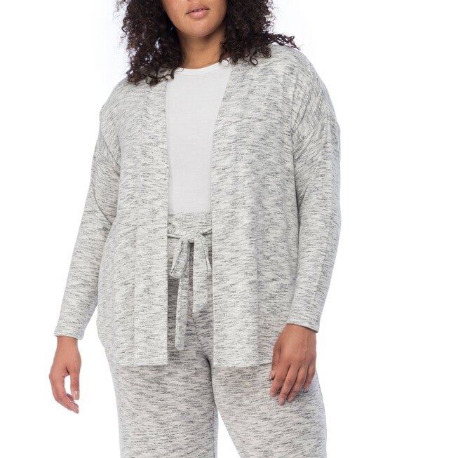 Norris Plus Cozy Spacedye Cardigan, H.Grey Spacedye, hi-res image number null