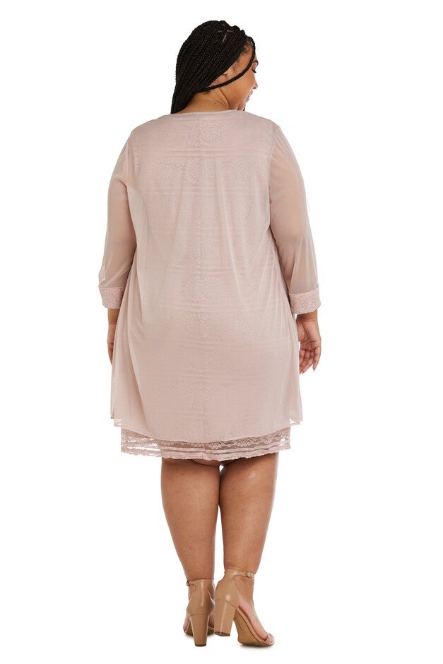 Glitter Stripe Jacket and Dress Set - Plus, , alternate image number null