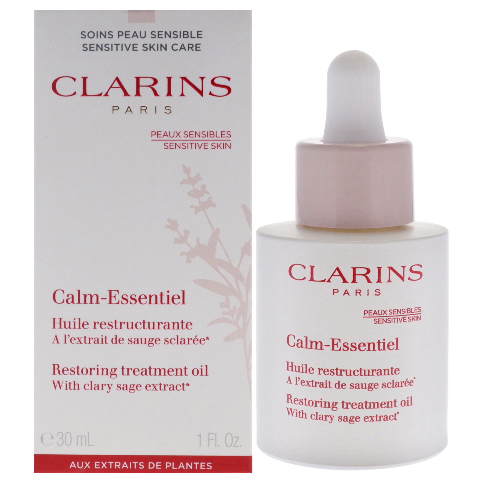Calm Essentiel Restoring Treatment by Clarins for Women - 1 oz Oil, See Description, hi-res image number 0
