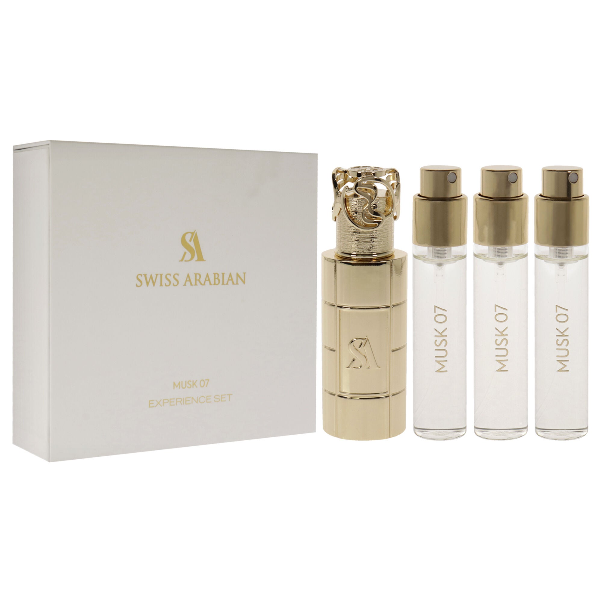 Musk 07 by Swiss Arabian for Unisex - 4 Pc Mini Gift Set 3 x 1oz Perfume Spray, Metal Case, , alternate image number 6