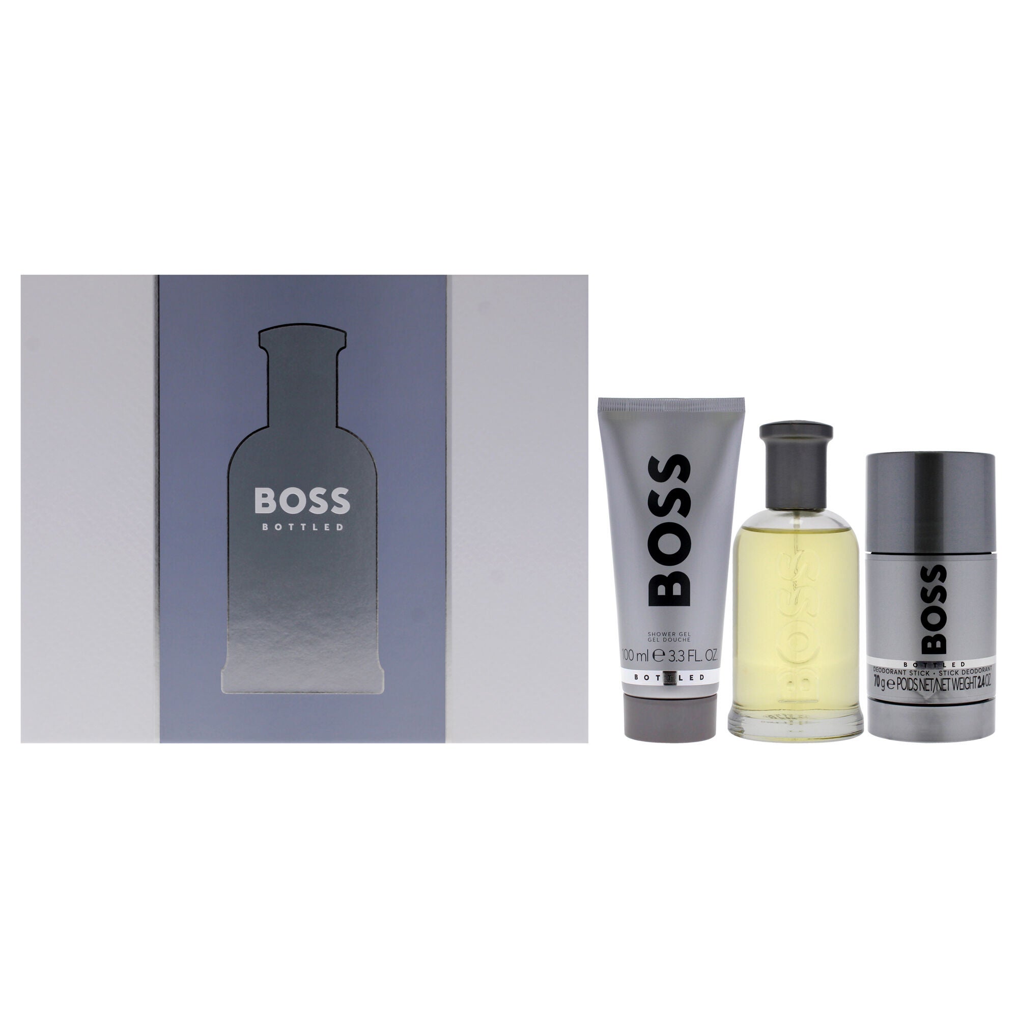 Boss No. 6 by Hugo Boss for Men - 3 Pc Gift Set 3.3oz EDT Spray, 3.3oz Shower Gel, 2.4oz Deodorant Stick, Clear, hi-res image number 0