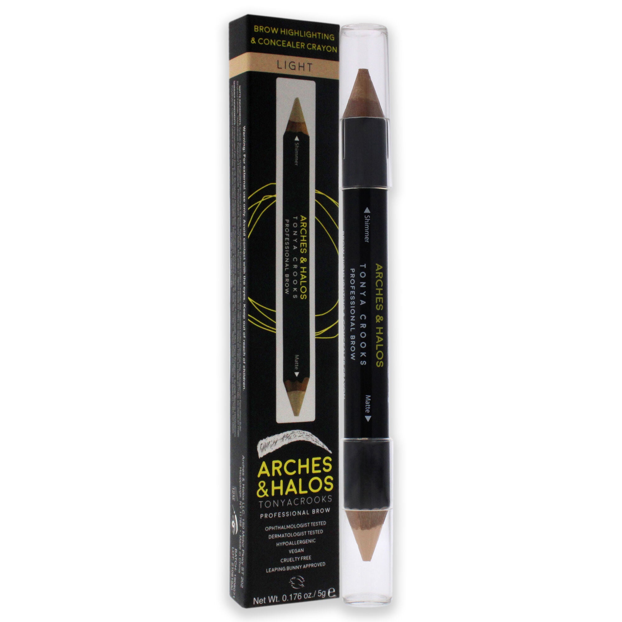 Brow Highlighting and Concealer Crayon - Light by Arches and Halos for Women - 0.176 oz Highlighter, See Description, alternate image number 2