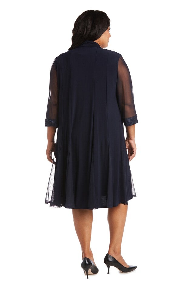 Embellished Shift Dress & Jacket Duo, , alternate image number null