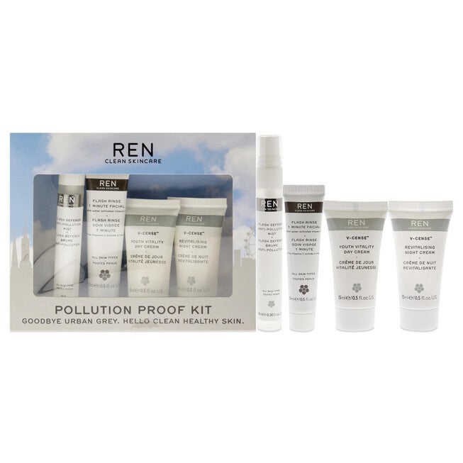 Pollution Proof Kit by REN for Unisex - 4 Pc, See Description, hi-res image number 0