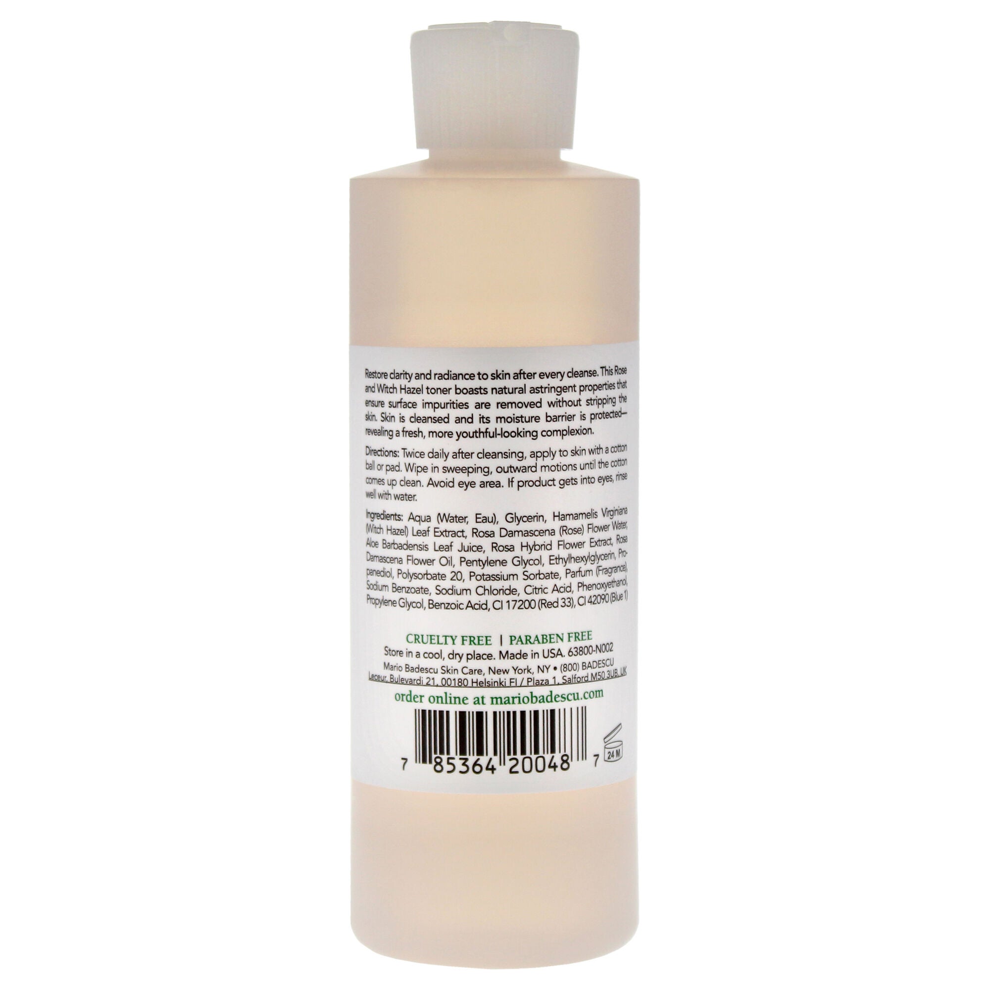 Witch Hazel and Rosewater Toner by Mario Badescu for Women - 8 oz Toner, See Description, alternate image number 2