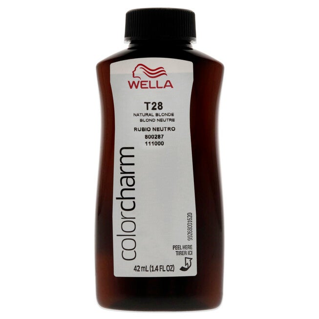 Color Charm Permanent Liquid Toner - T28 Natural Blonde by Wella for Unisex - 1.4 oz Toner, NA, alternate image number null