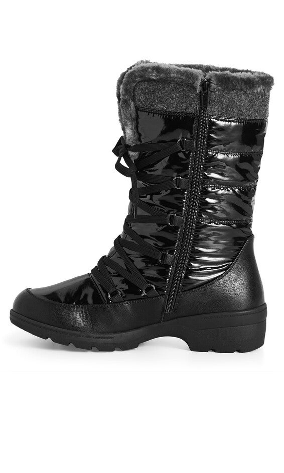 WIDE FIT Jen Cold Weather Boot - black, , alternate image number 3
