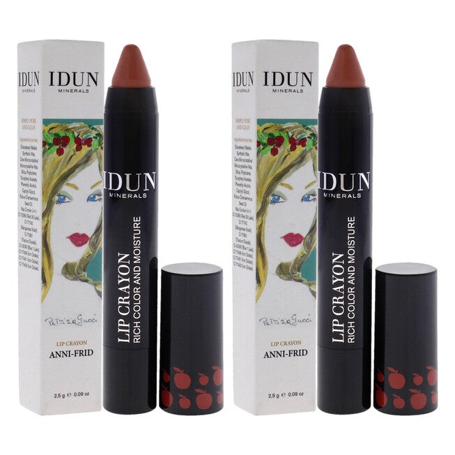 Lip Crayon - 402 Anni-Frid by Idun Minerals for Women - 0.09 oz Lipstick - Pack of 2, See Description, alternate image number 1