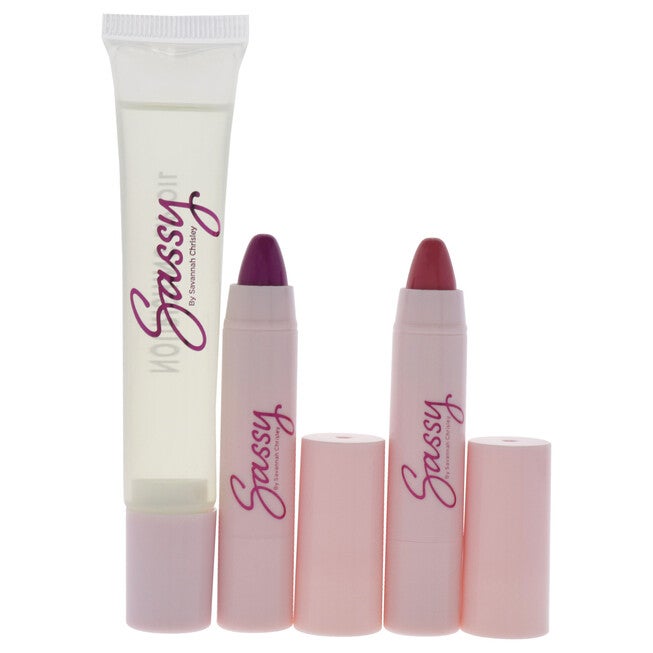 Breakup Collection Lip Kit - Heartbreaker by Sassy by Savannah Chrisley for Women - 3 Pc Nourishing Lip Oil, 2Pc Tinted Lip Balms, NA, alternate image number null