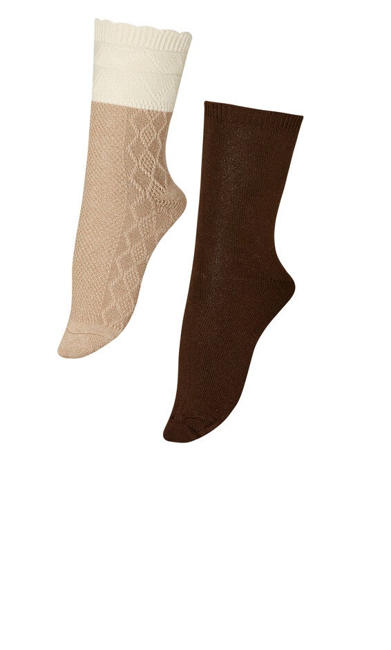 Diamond Socks 2 Pack - neutral, White, hi-res image number 0
