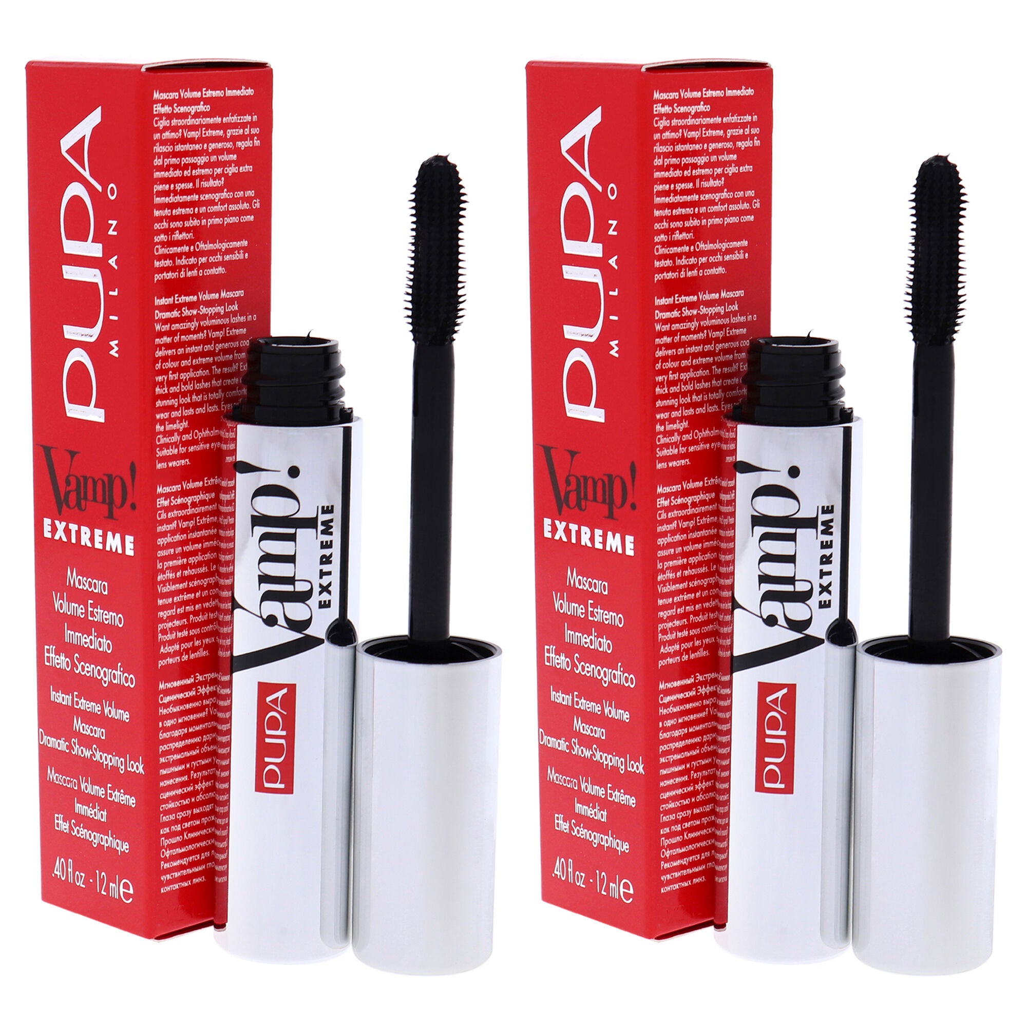 Vamp! Extreme Mascara - 010 Extra Black by Pupa Milano for Women - 0.4 oz Mascara - Pack of 2, , alternate image number 7