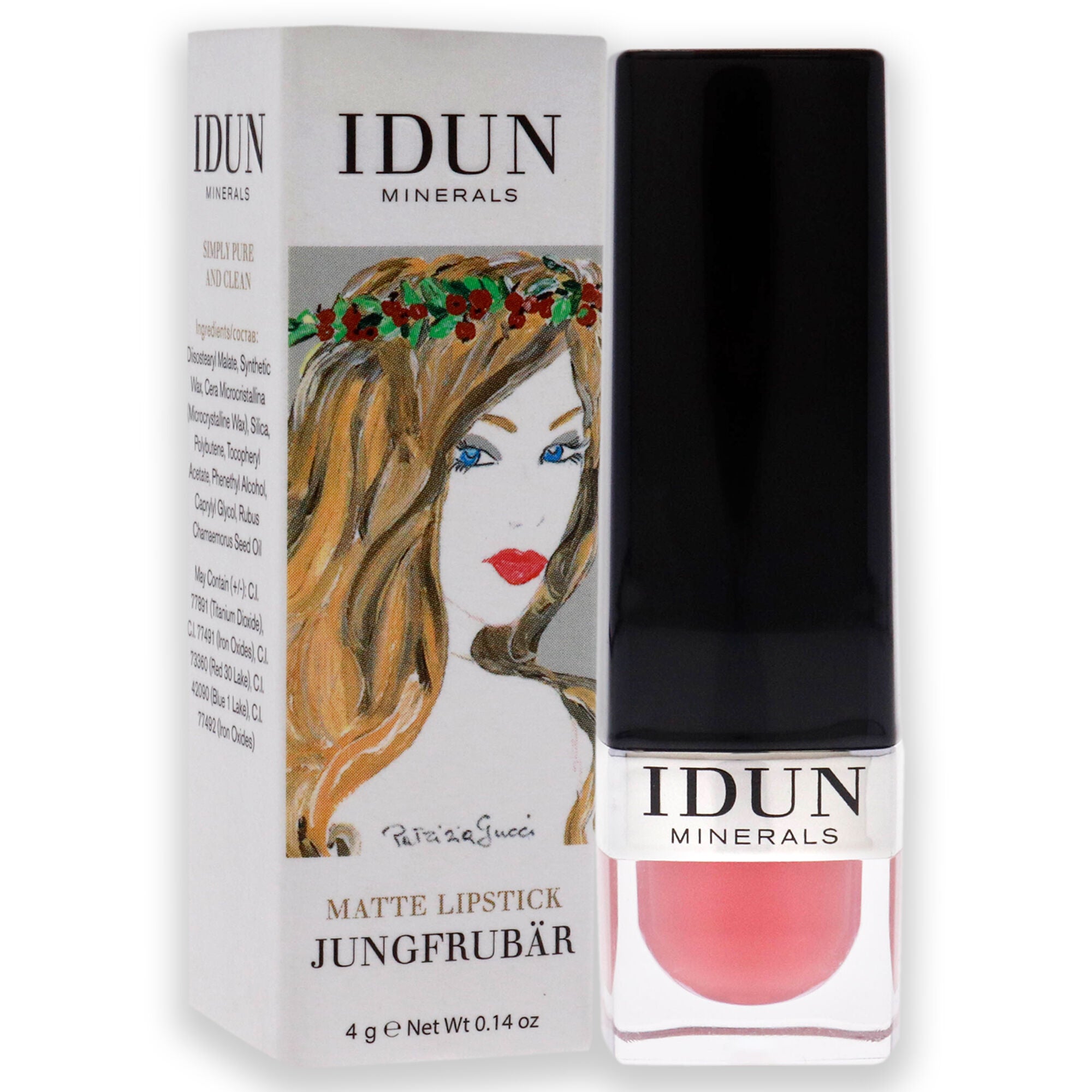 Matte Lipstick - 103 Jungfrubar by Idun Minerals for Women - 0.14 oz Lipstick, See Description, alternate image number 2