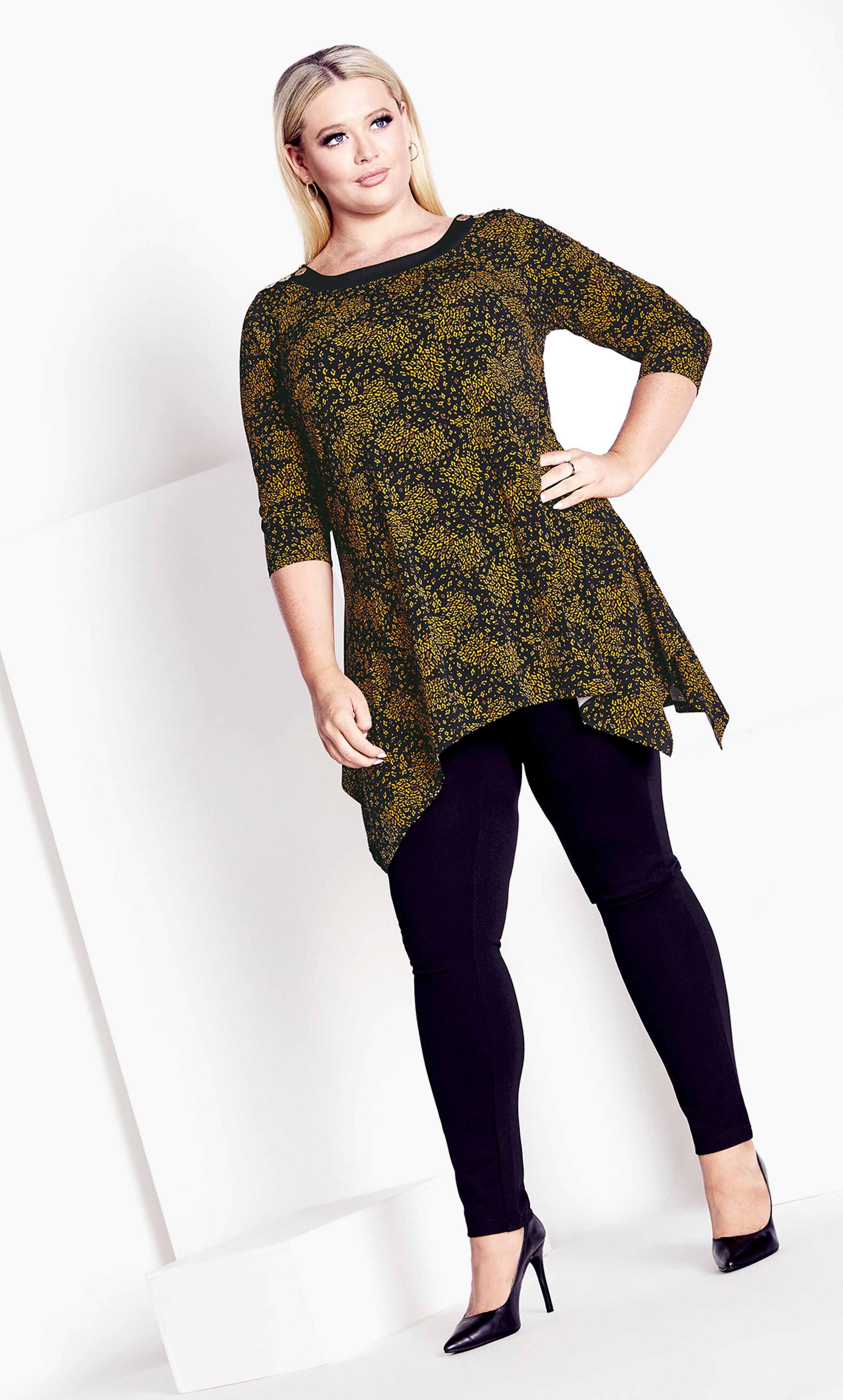 Pamela Print Tunic - gold, , alternate image number 2