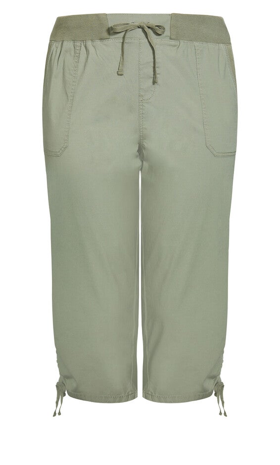 Cotton Cinch Capri - khaki, , alternate image number 5