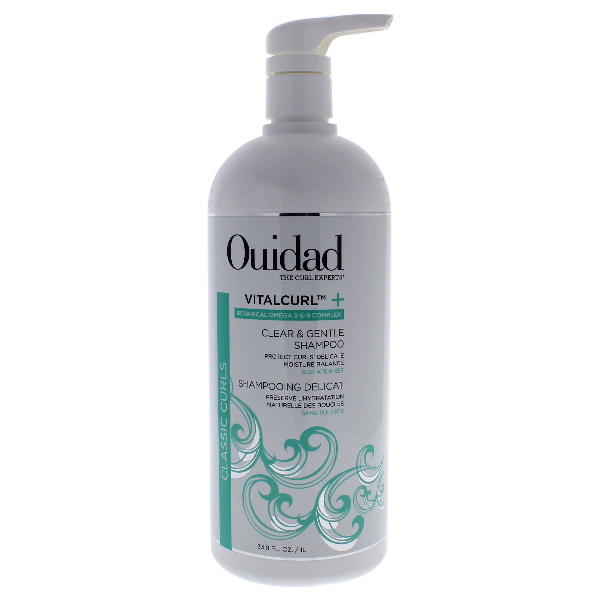 VitalCurl Plus Clear and Gentle Shampoo by Ouidad for Unisex - 33.8 oz Shampoo, See Description, hi-res image number 0