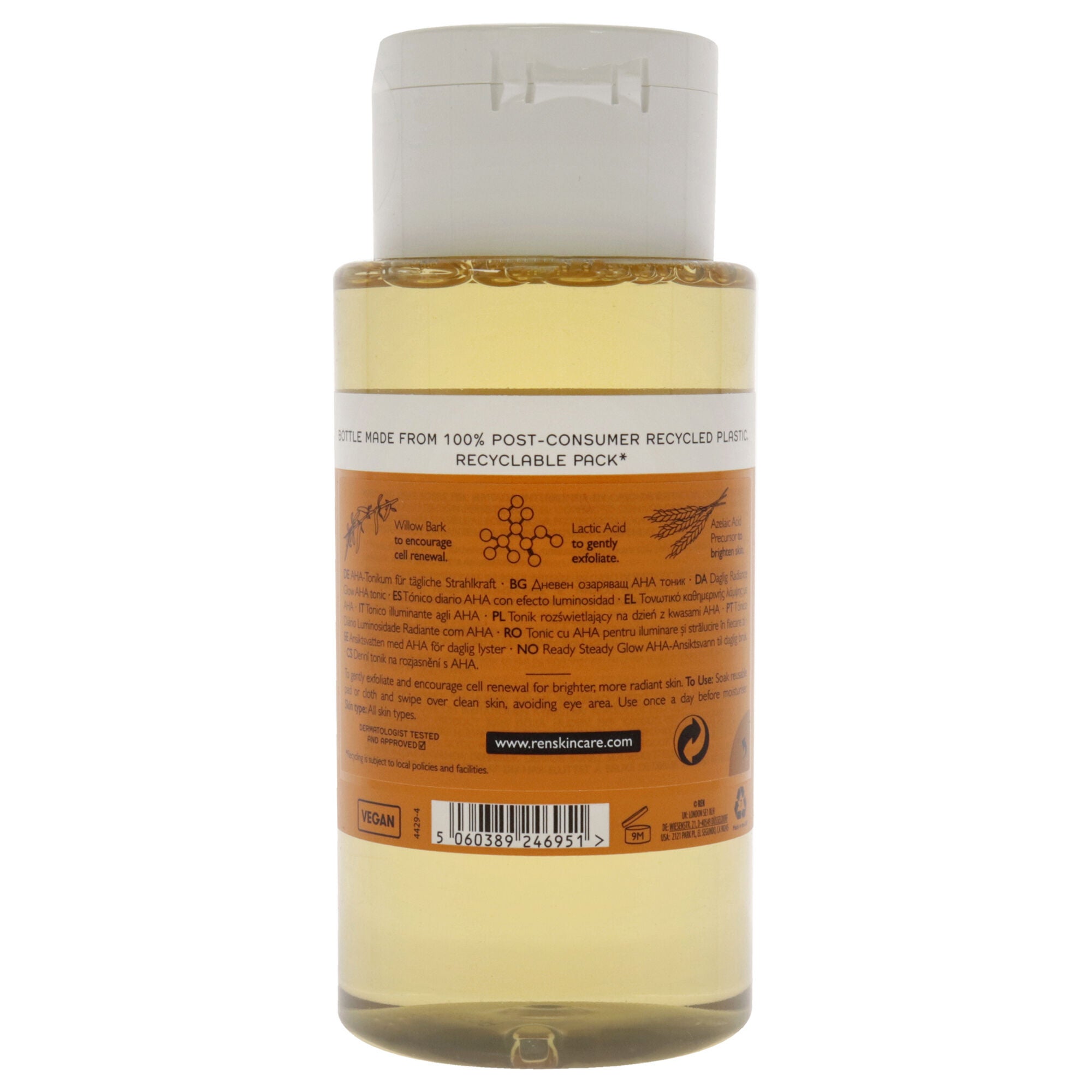 Ready Steady Glow Daily AHA Tonic by REN for Women - 8.5 oz Toner, , alternate image number 5