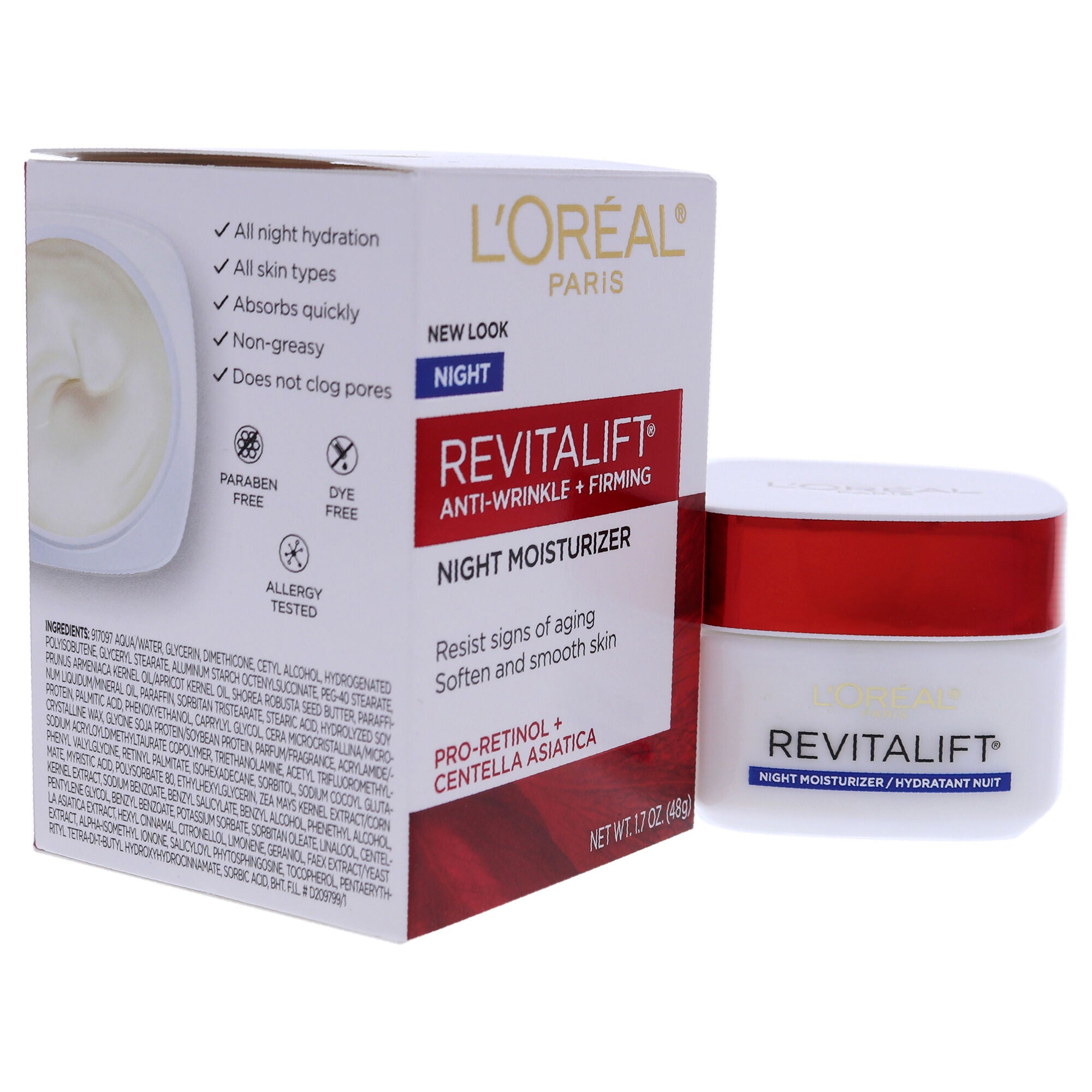 Revitalift Anti-Wrinkle and Firming Night Moisturizer by LOreal Professional for Unisex - 1.7 oz Moisturizer, See Description, alternate image number 1