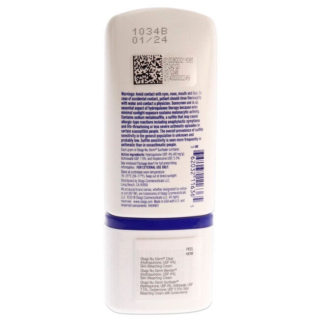 Obagi Nu-Derm 6 AM Sunfader Skin Lightener with Sunscreen SPF 15 by Obagi for Women - 2 oz Cream, See Description, alternate image number 1