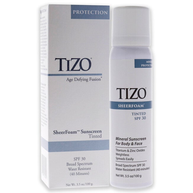 SheerFoam Body And Face Tinted SPF 30 by Tizo for Unisex - 3.5 oz Sunscreen, See Description, alternate image number 2