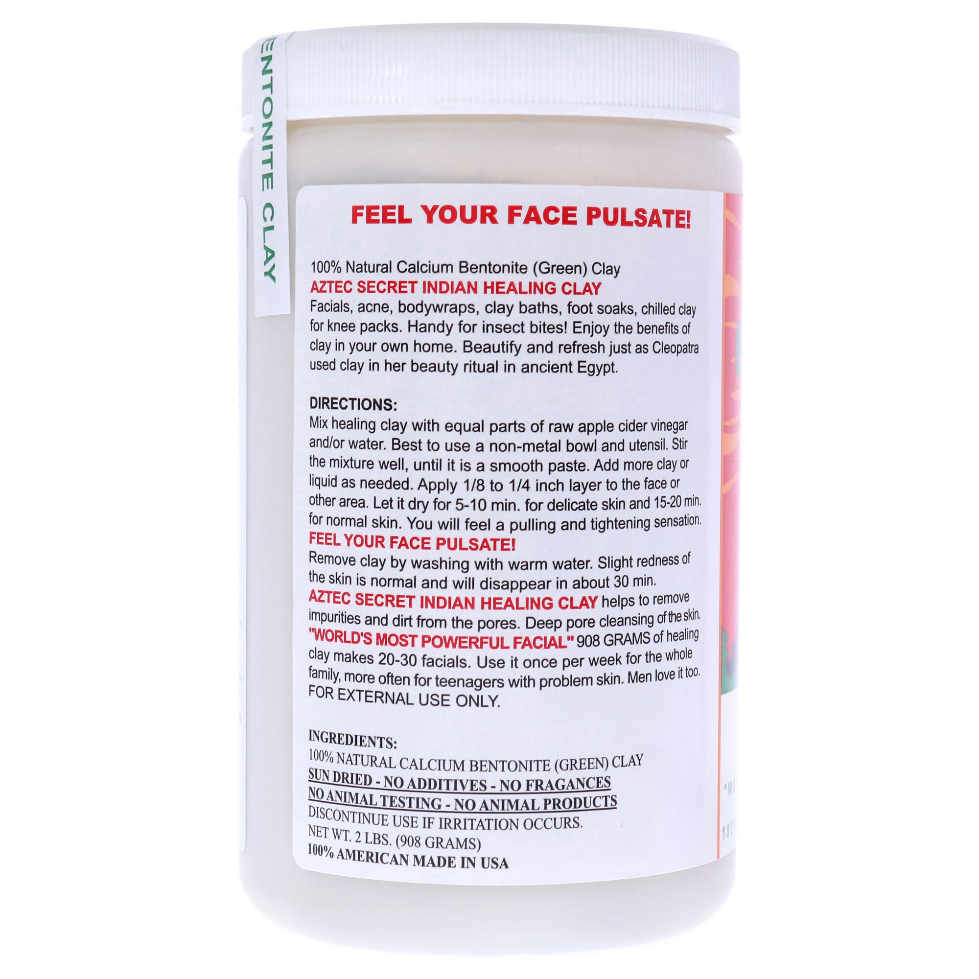 Indian Healing Clay by Aztec Secret for Unisex - 2 lb Clay, See Description, alternate image number 4