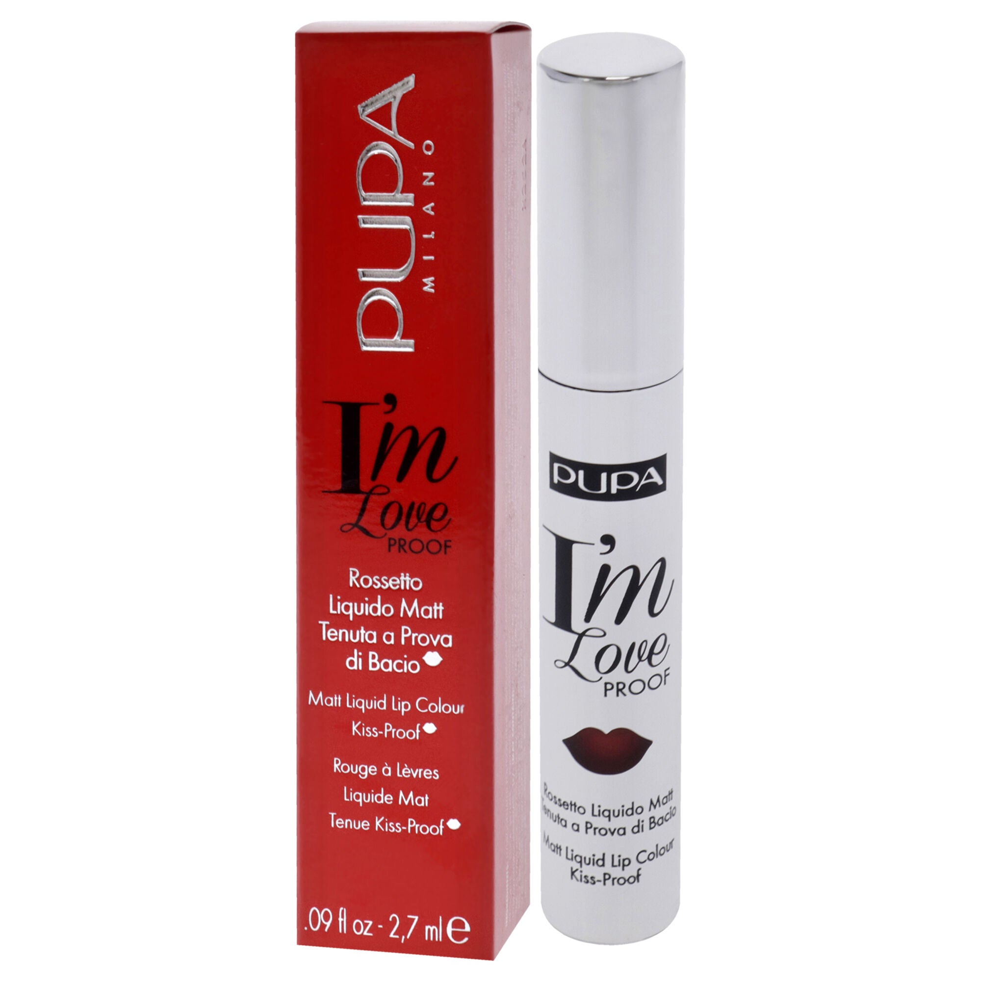 I Am Love Proof Matt Liquid Lip Color - 010 Fire Red by Pupa Milano for Women - 0.09 oz Lipstick, See Description, alternate image number 2