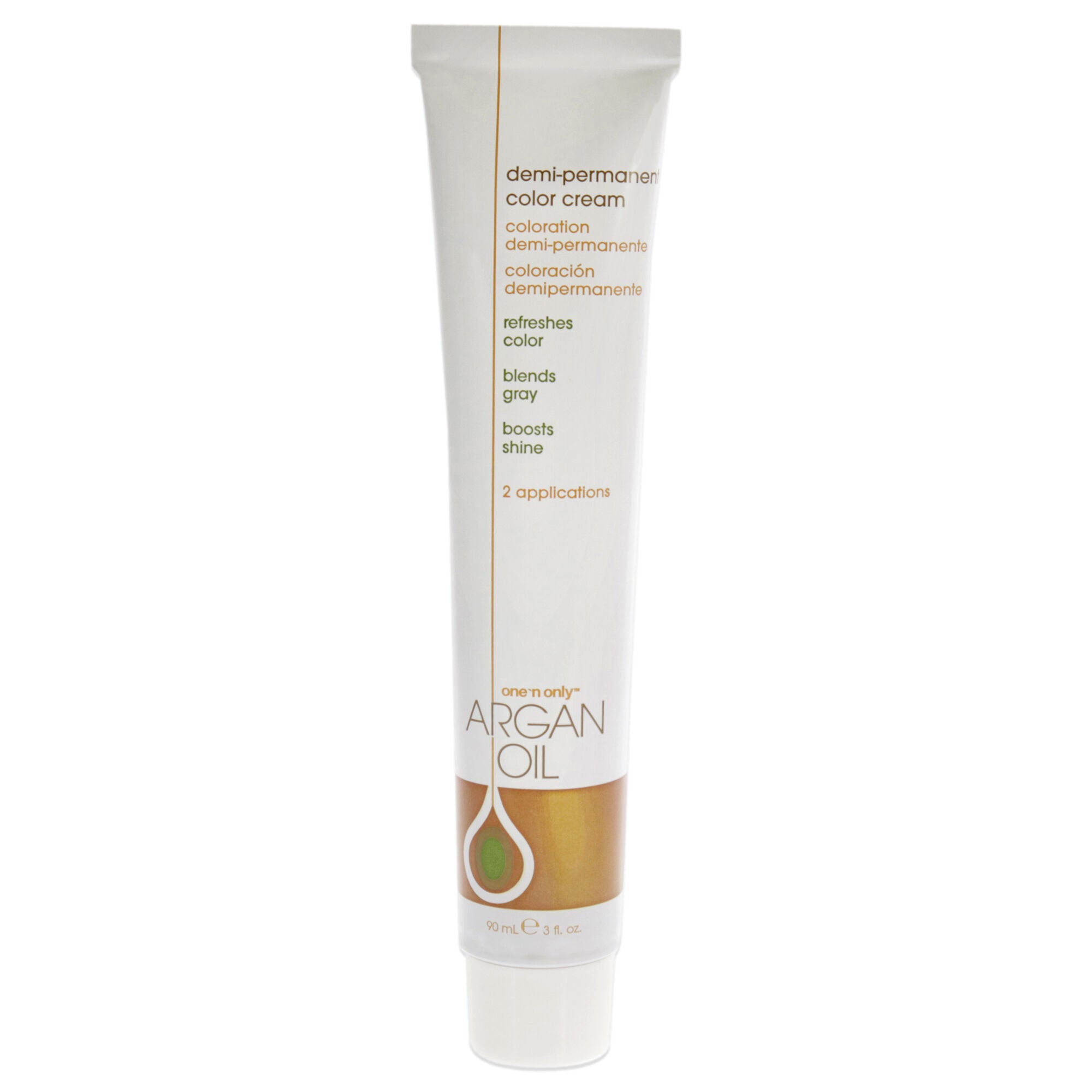 Argan Oil Demi-Permanent Color Cream - 4CH Medium Chocolate Brown by One n Only for Unisex - 3 oz Hair Color, See Description, alternate image number 3