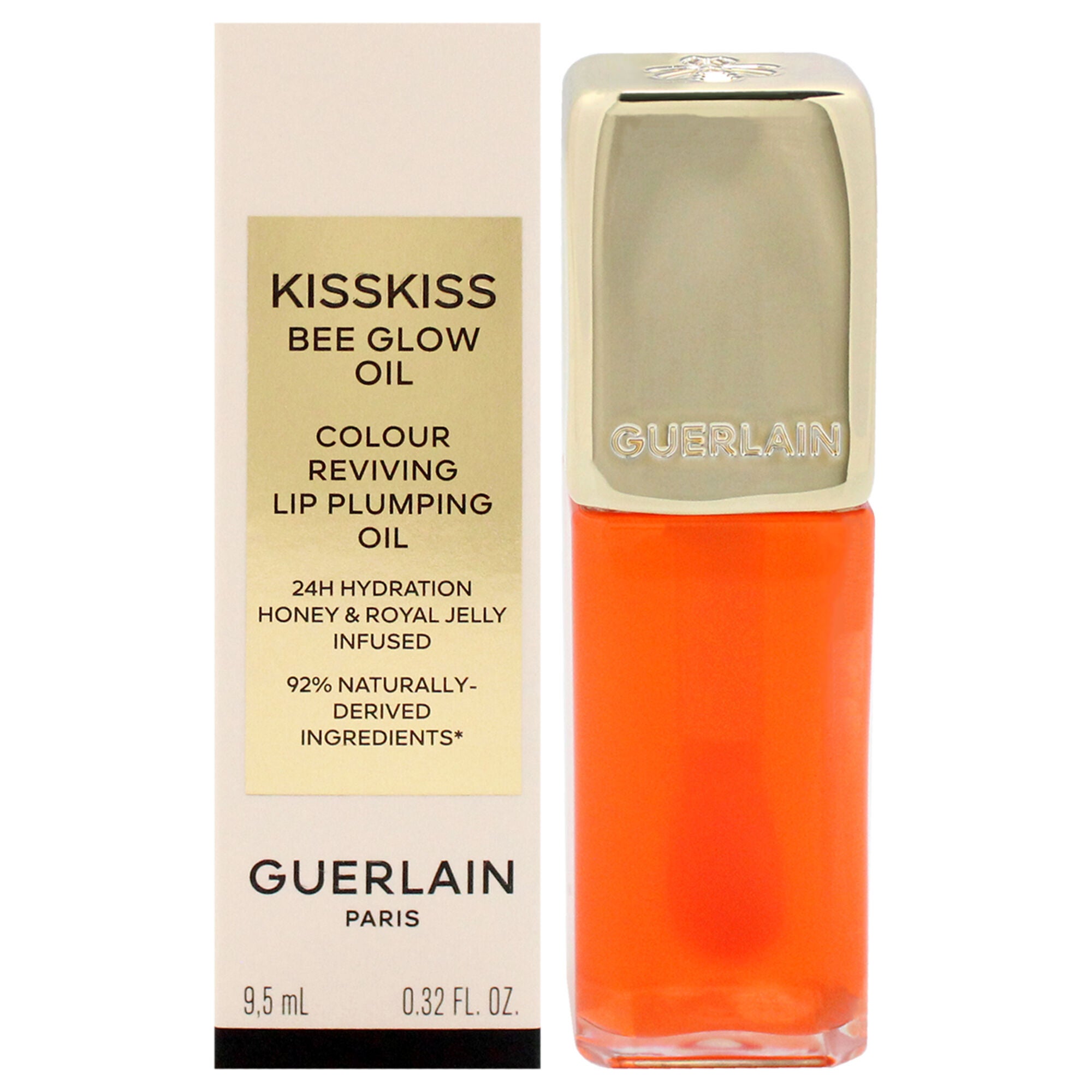 Kiss Kiss Bee Glow Oil - 319 Peach Glow by Guerlain for Women - 0.32 oz Lip Oil, See Description, hi-res image number 0