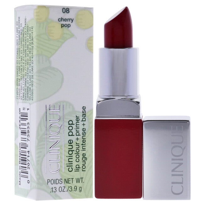 Clinique Pop Lip Colour Plus Primer - 08 Cherry Pop by Clinique for Women - 0.13 oz Lipstick, NA, alternate image number null