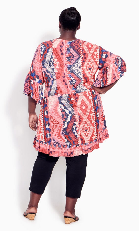 Harper Print Tunic - coral, , alternate image number 3