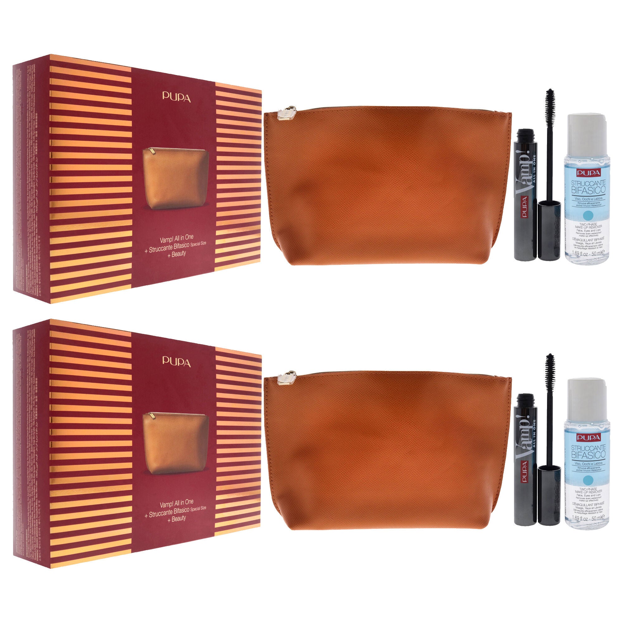 Vamp! All in One and Two-Phase Make-Up Remover Set - Pack of 2 by Pupa Milano for Women - 3 Pc Set, See Description, alternate image number 2