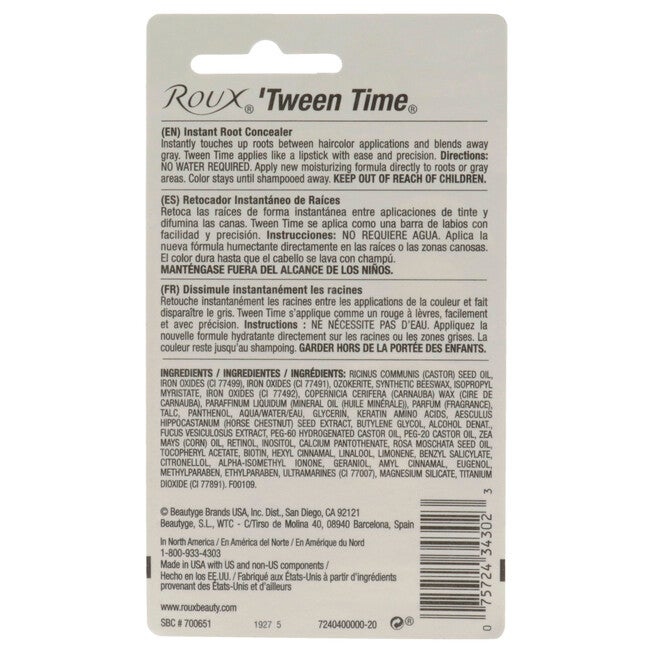 Tween Time Instant Root Concealer Stick - Dark Brown by Roux for Unisex - 0.28 oz Concealer, , alternate image number 3