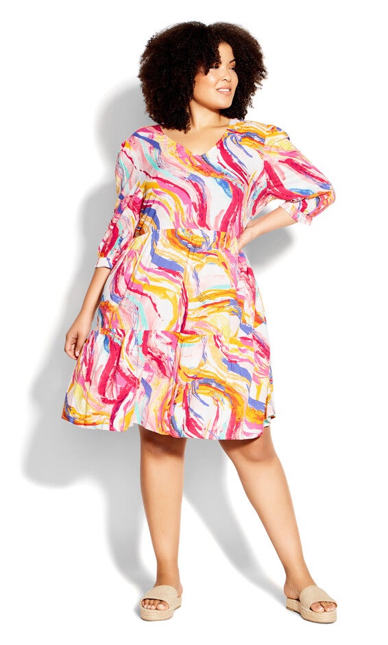 To The Max Mini Dress - ivory, Pink, hi-res image number 0