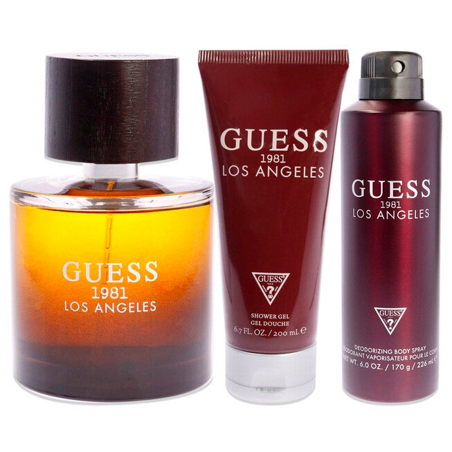 Guess 1981 Los Angeles by Guess for Men - 3 Pc Gift Set 3.4oz EDT Spray, 6.0oz Body Spray, 6.7oz Shower Gel, See Description, alternate image number 1