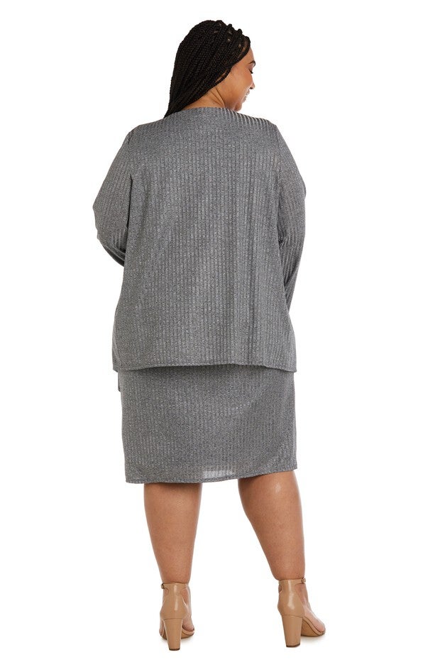 Mock Cascade Jacket Dress - Plus, , alternate image number null
