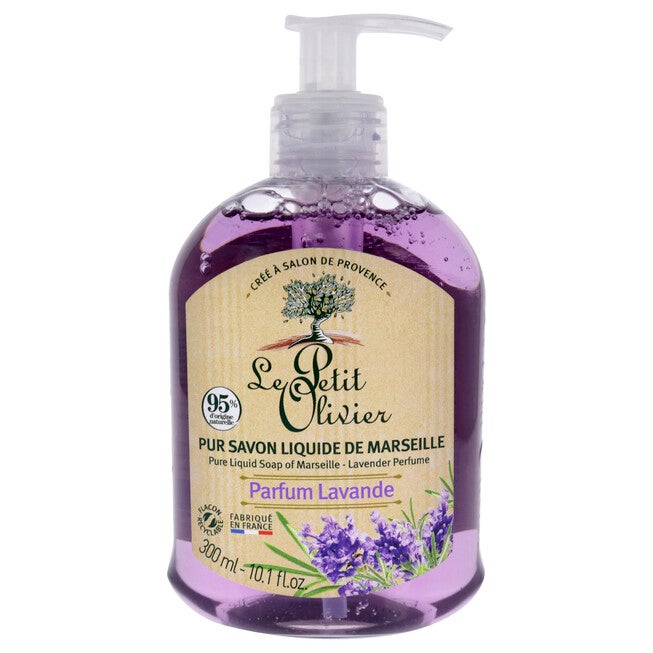 Pure Marseille Liquid Soap - Lavender Perfume by Le Petit Olivier for Women - 10.1 oz Soap, See Description, hi-res image number 0