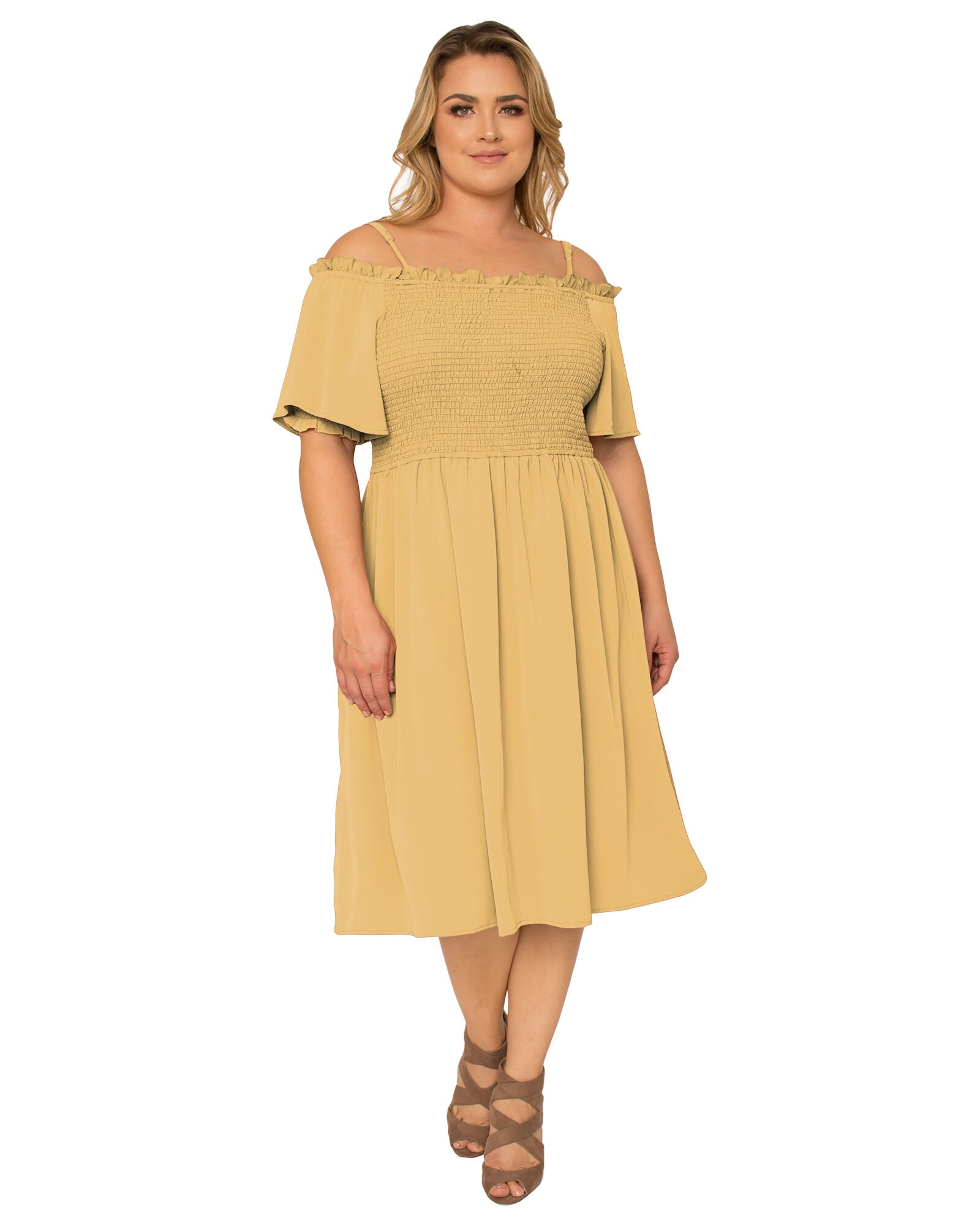 Plus size pale yellow dress 2025